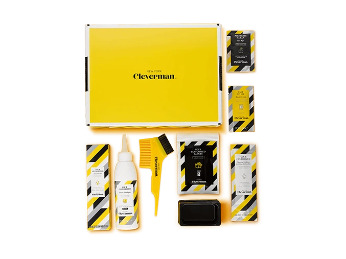 Cleverman Complete Hair Dye Kit—everything you need for the best hair color, including custom dye, gloves, cleanser, premium brush, and step-by-step instructions. Subscribe & Save for ongoing color maintenance and exclusive offers.