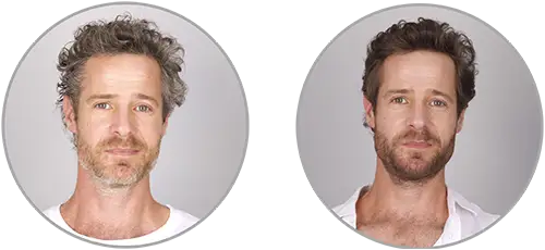 Before and after salt & pepper hair dye for men—reduces grays while keeping a natural look. Long-lasting, easy-to-use formula with more custom shade selections vs. Just For Men and Simpler Hair Color.