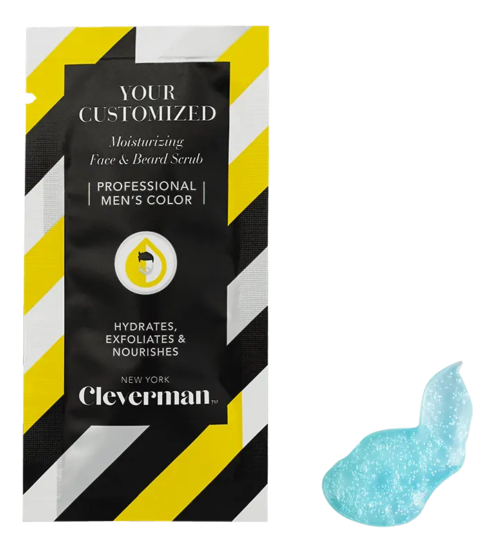 Cleverman Moisturizing Beard Scrub cleanses and hydrates your beard and skin after coloring, leaving it soft and refreshed