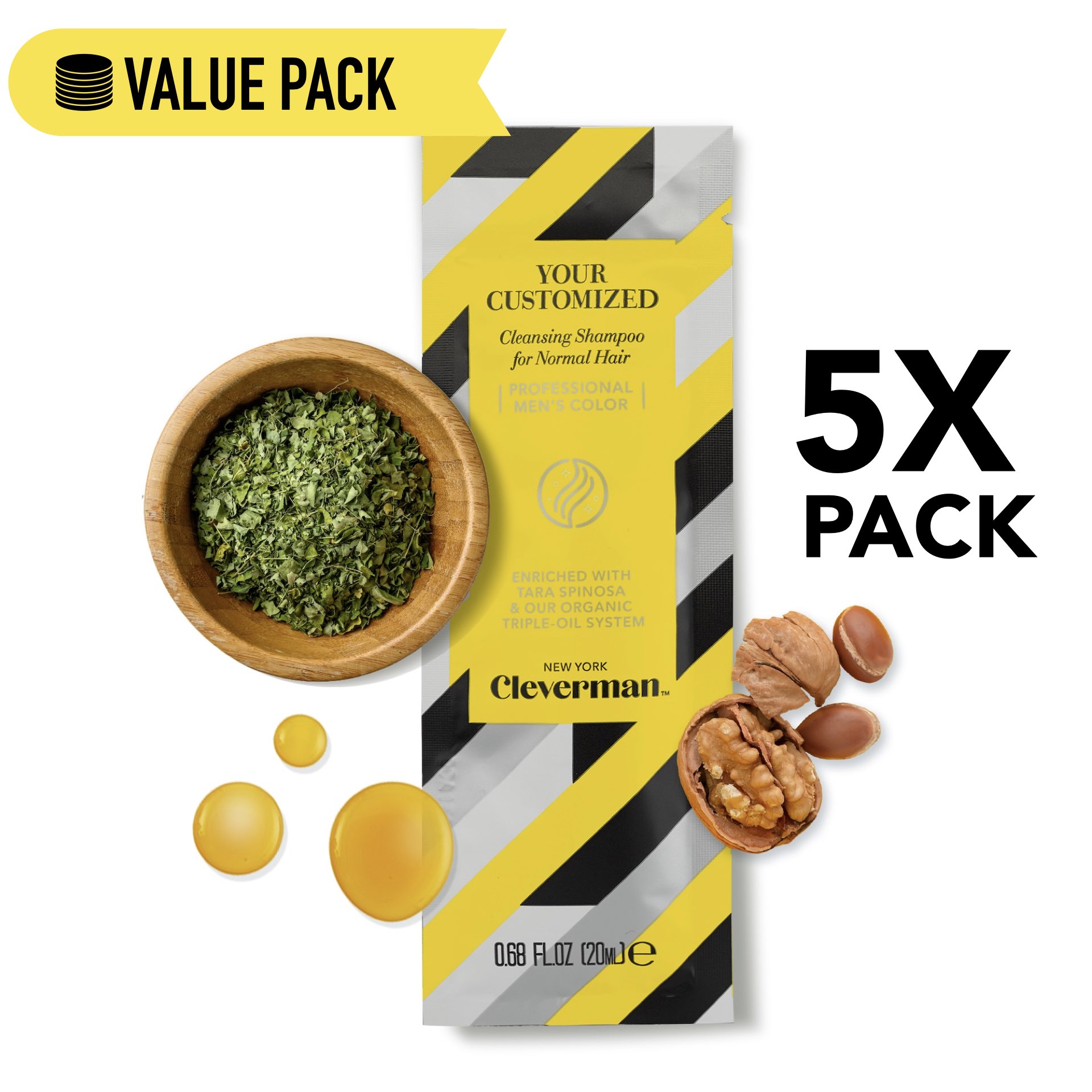 Daily Shampoo 5 x 0.68 oz (3.4 oz). Clean & Fresh Wash