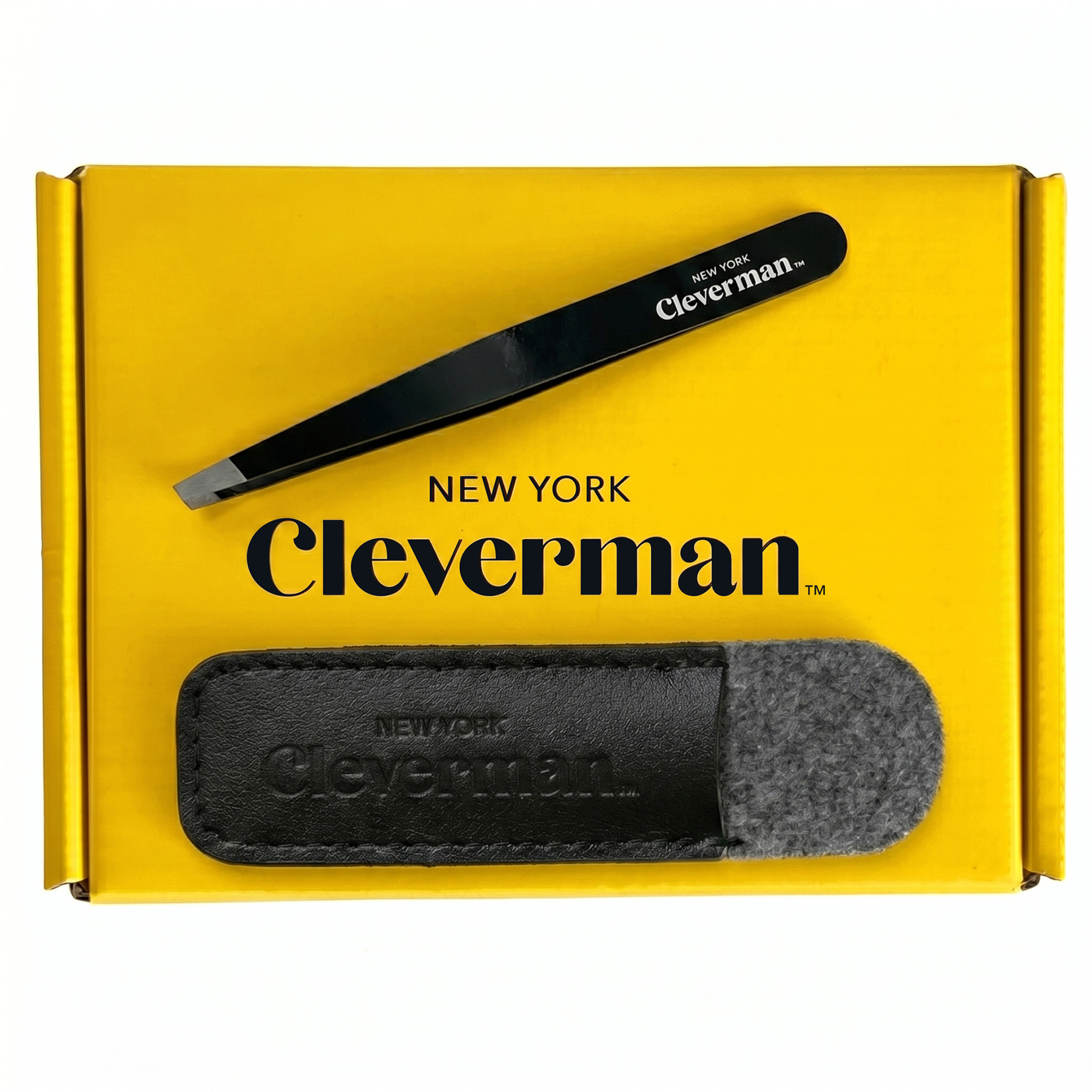 Precision Steel Tweezers + Pouch. Accurate Grip Grooming