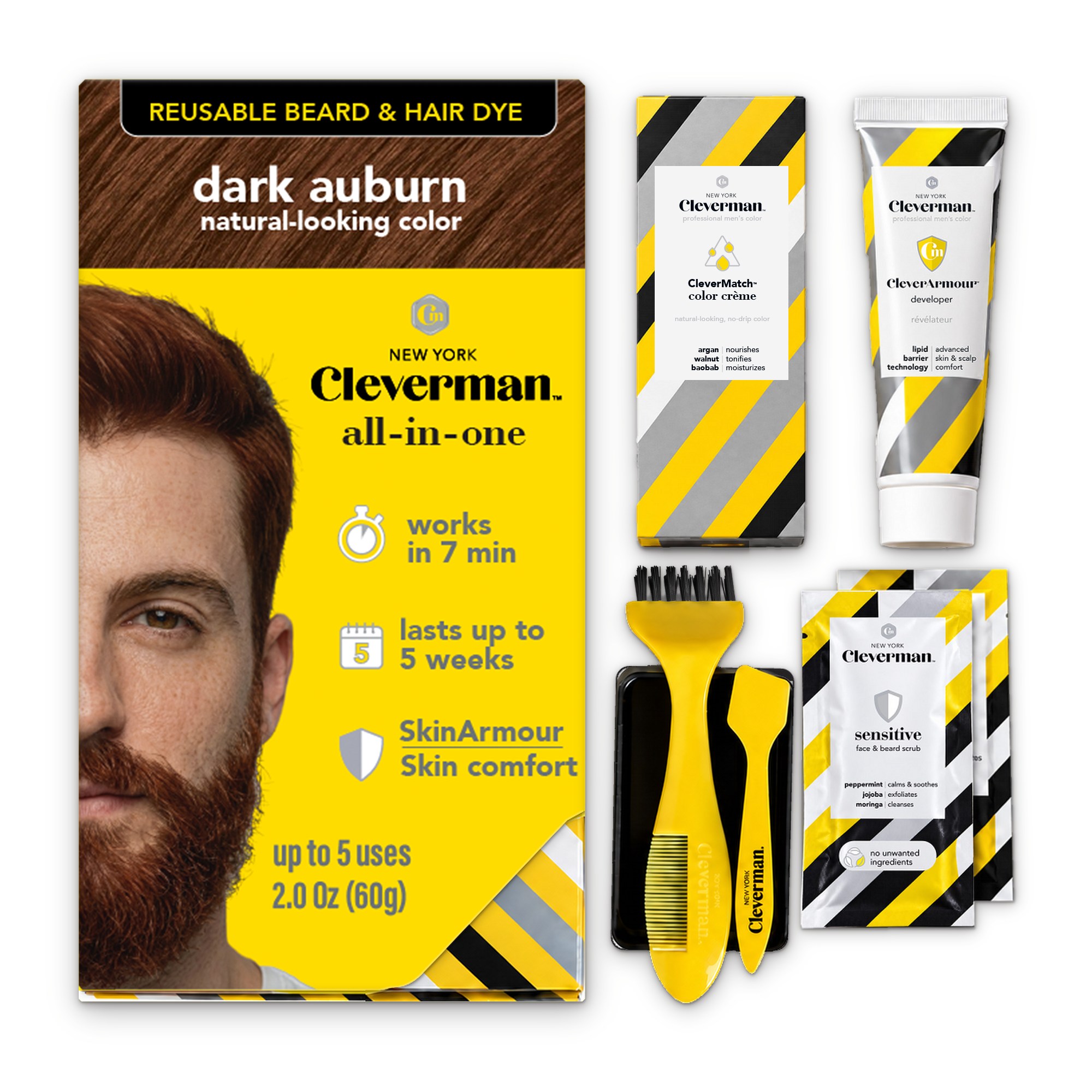 Dark Auburn Hair and Beard Dye