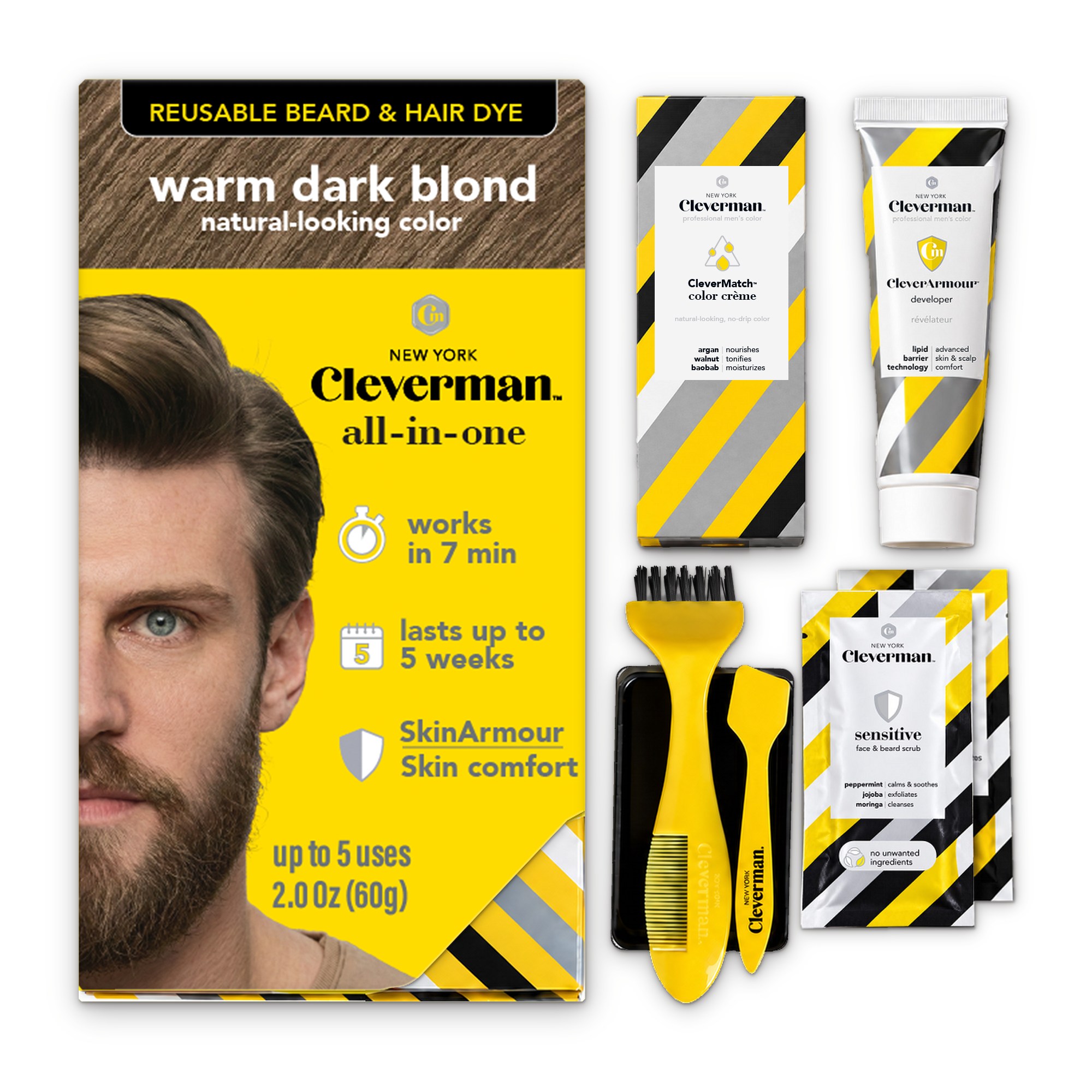 Warm Dark Blond Hair and Beard Dye