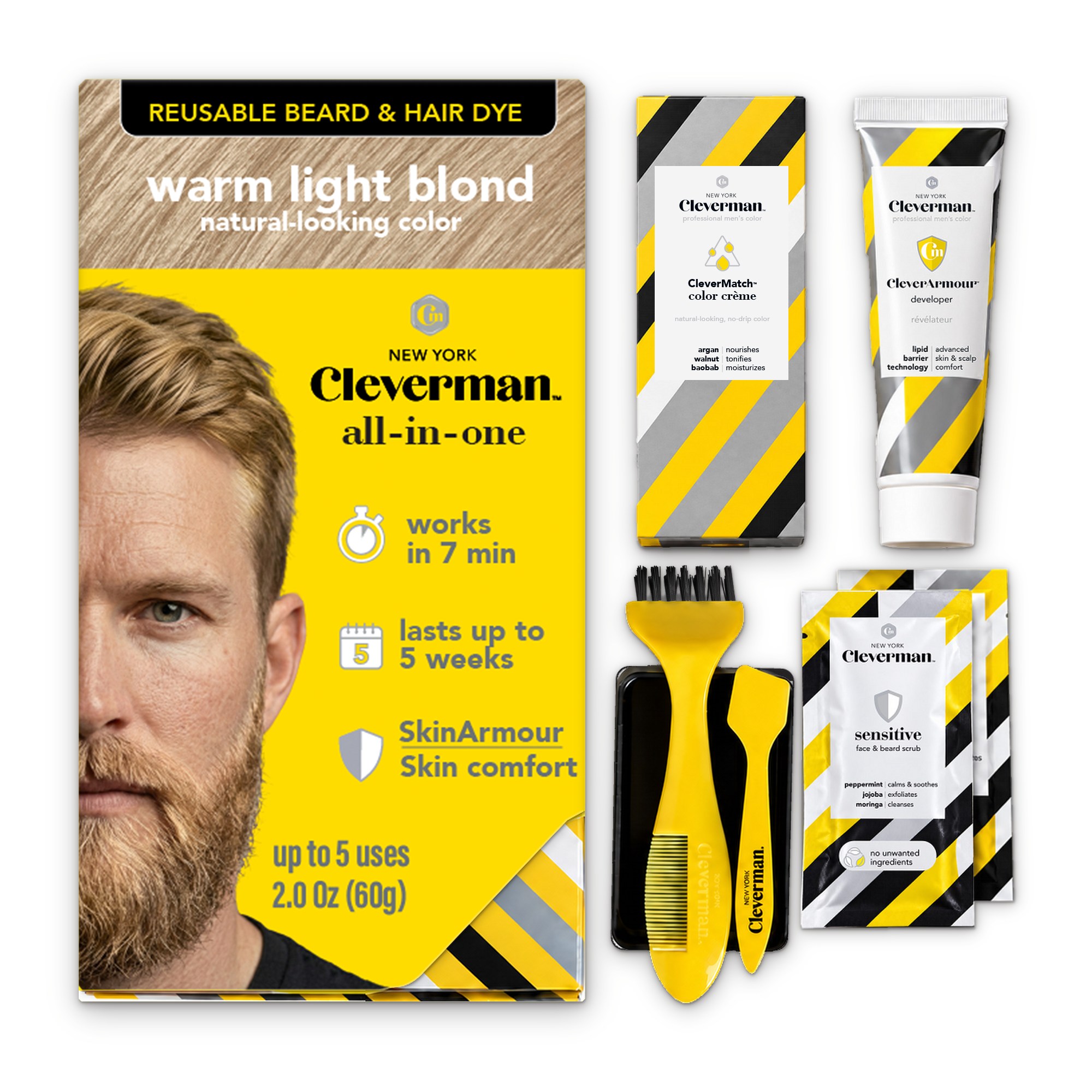 Warm Light Blond Hair and Beard Dye