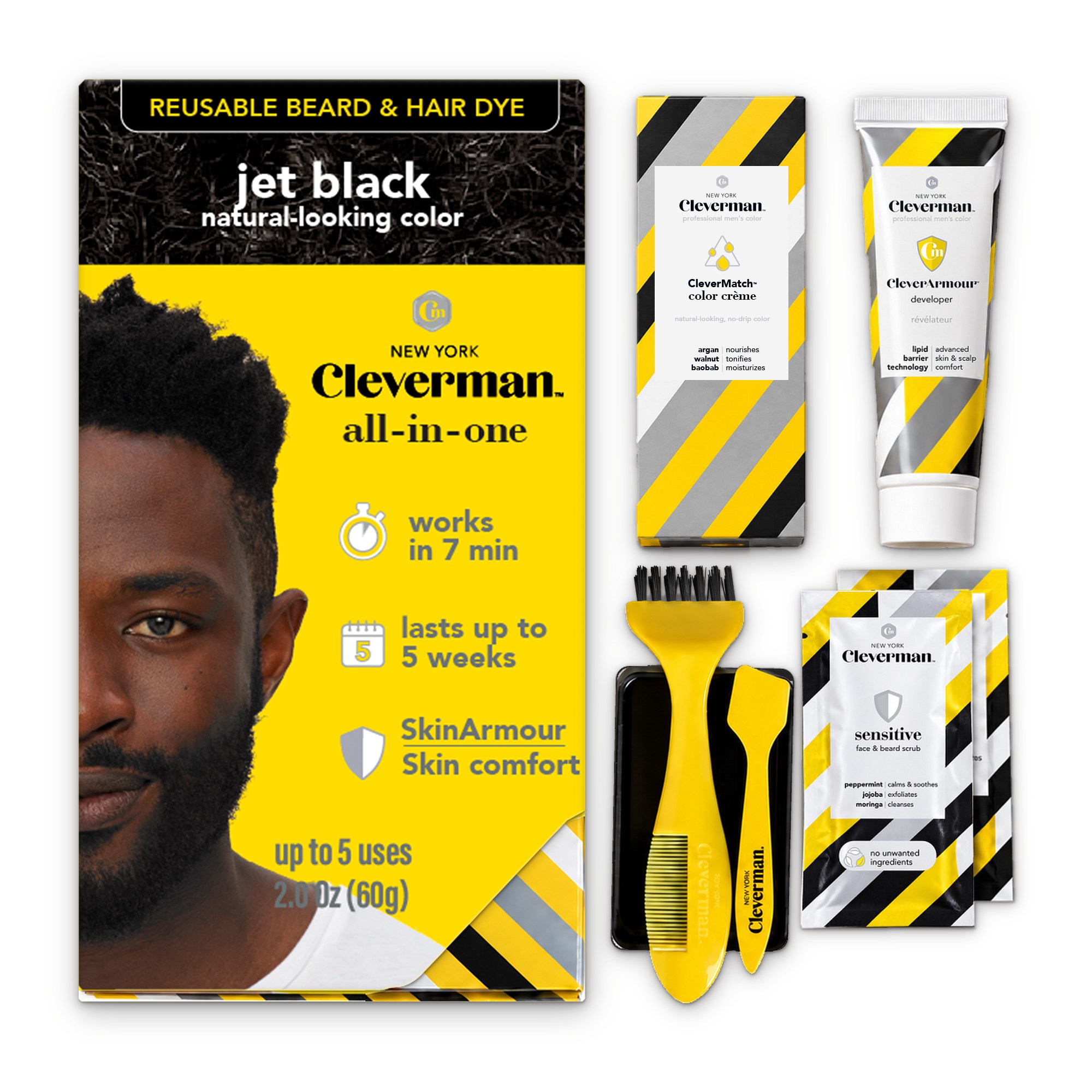 Jet Black Hair and Beard Dye