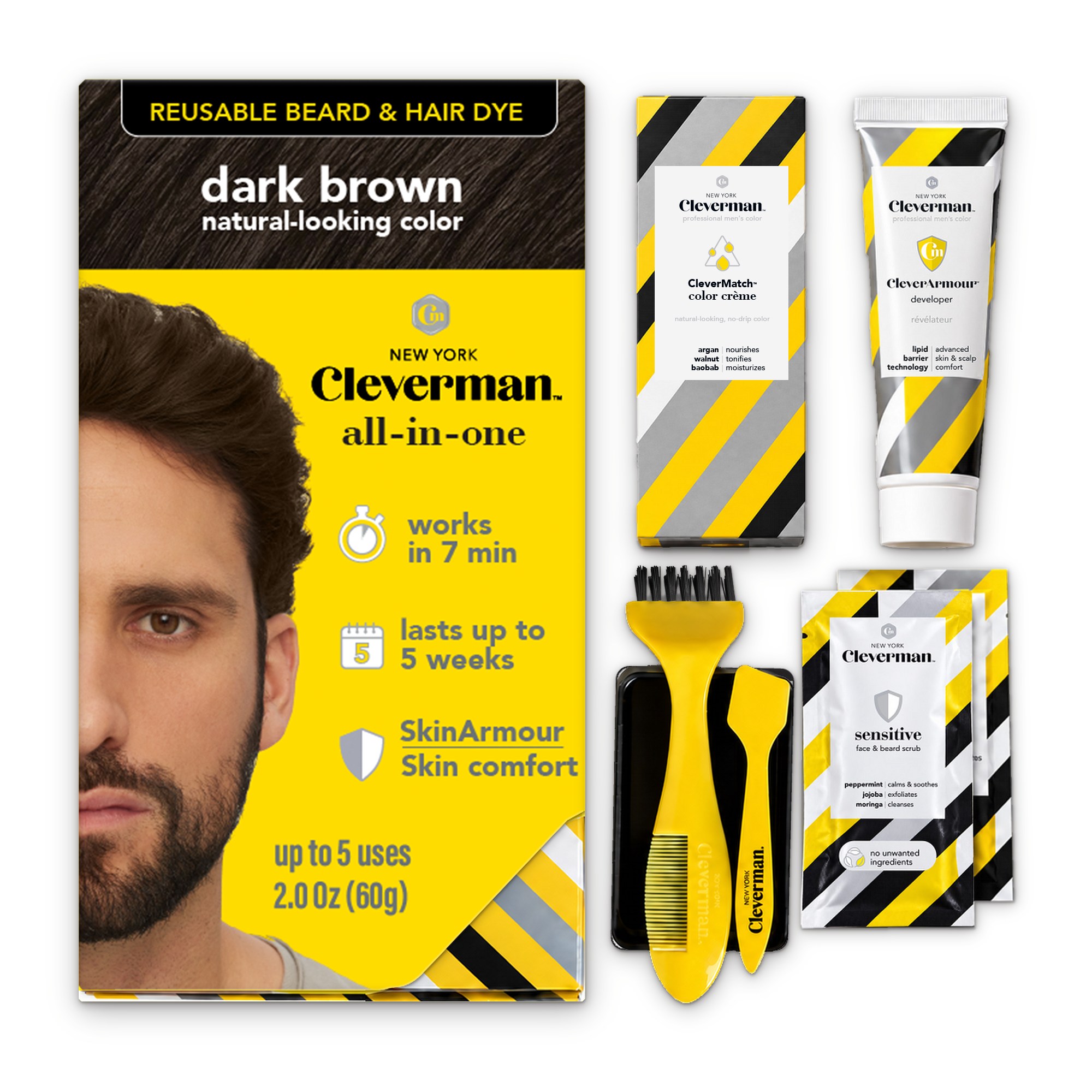 Dark Brown Hair and Beard Dye