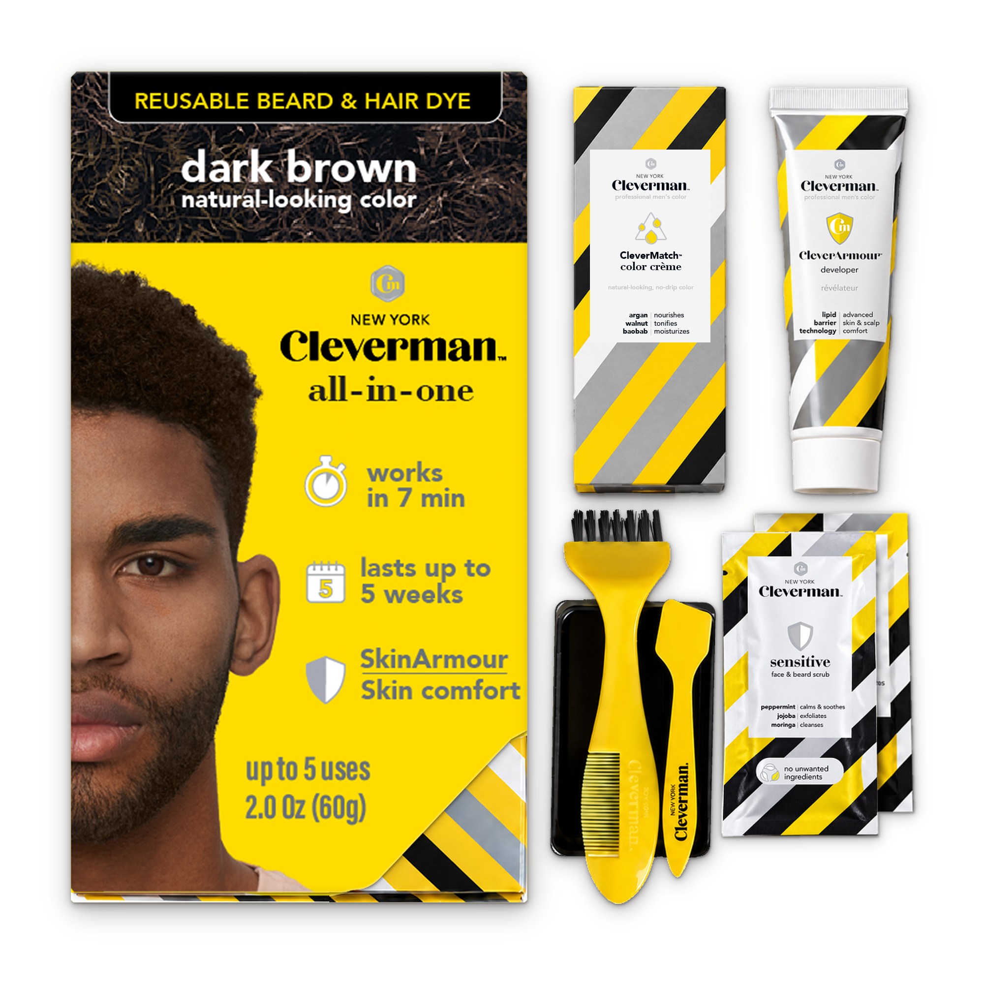 Dark Brown Hair and Beard Dye