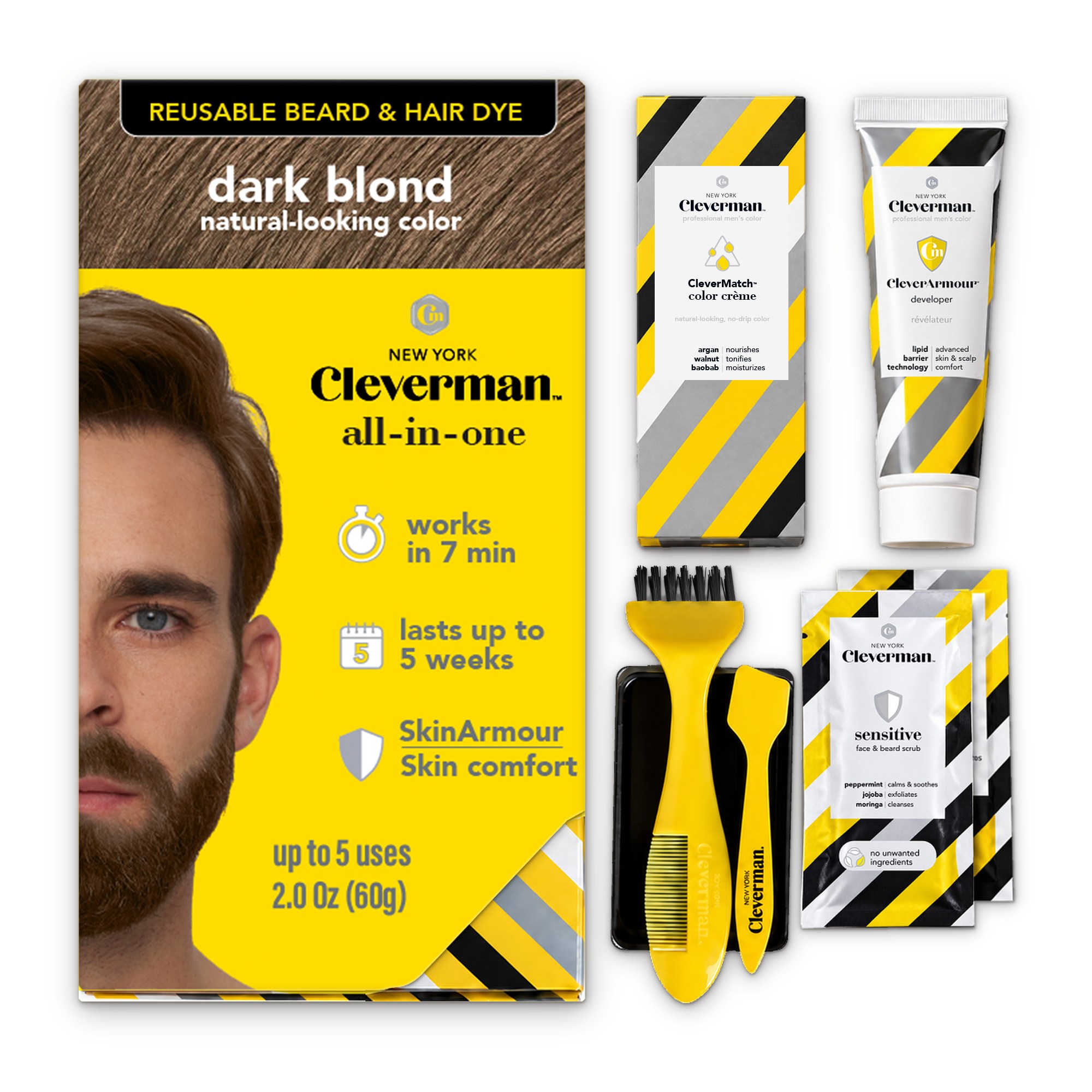 Dark Blond Hair and Beard Dye
