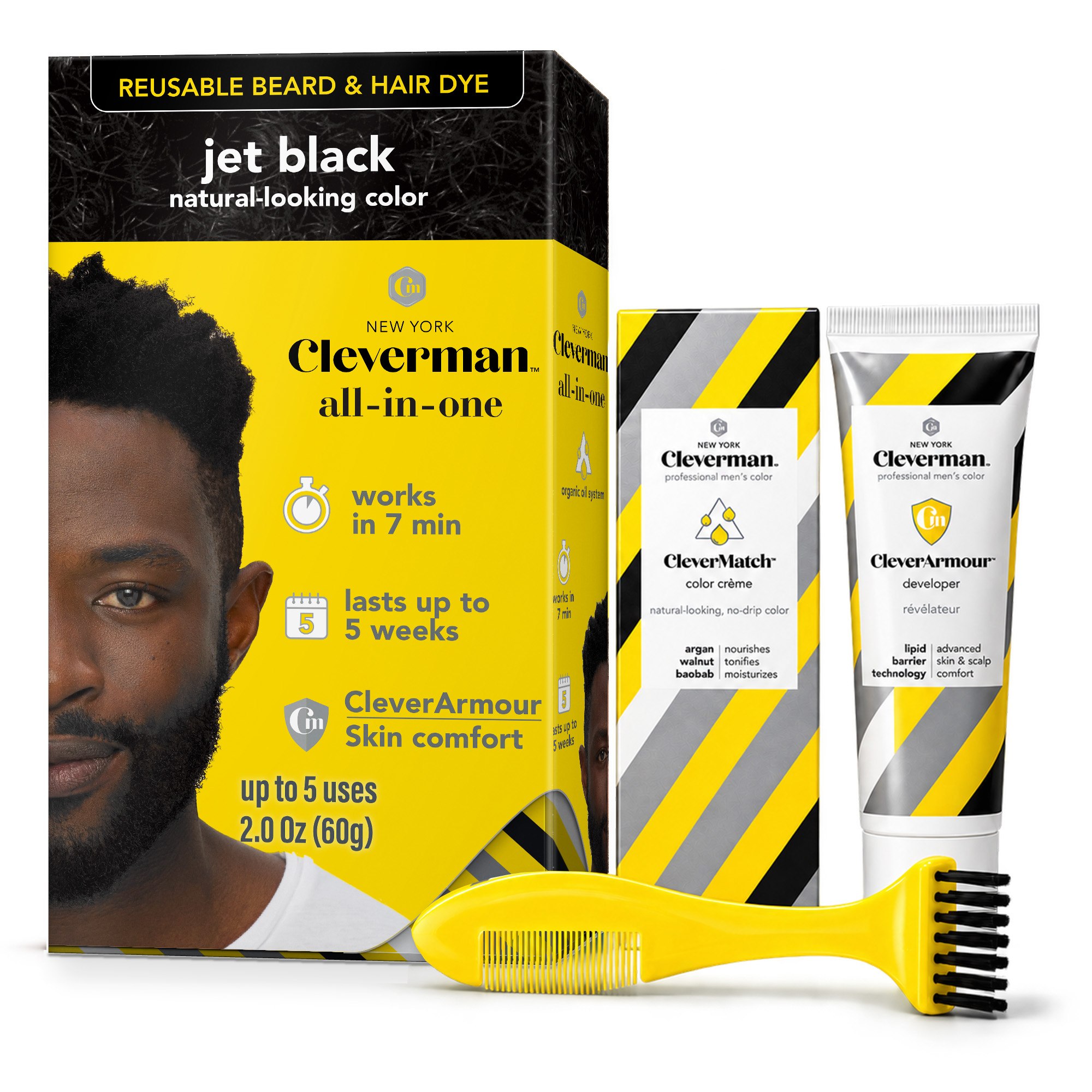 Jet Black Hair and Beard Dye