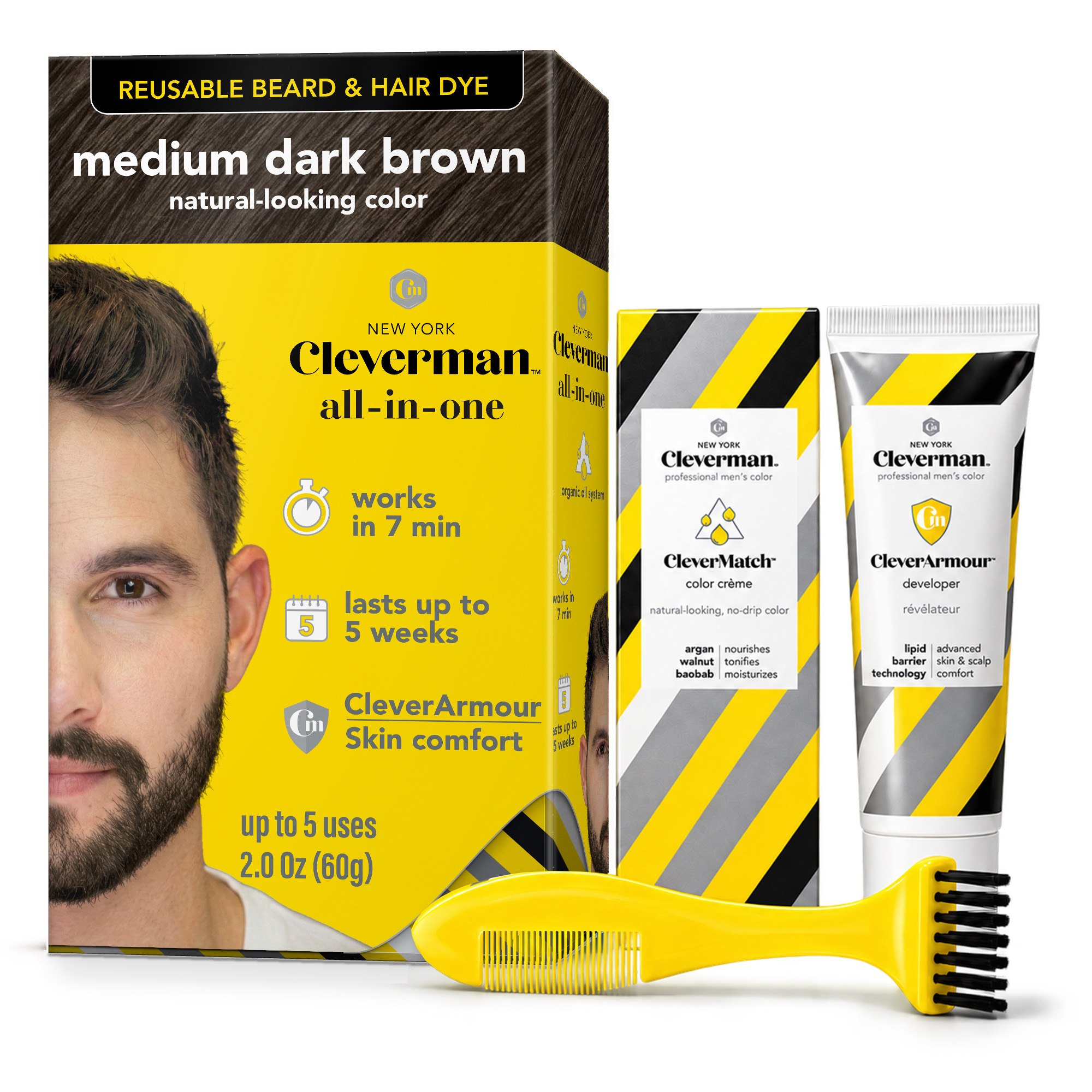 Medium Dark Brown Hair and Beard Dye