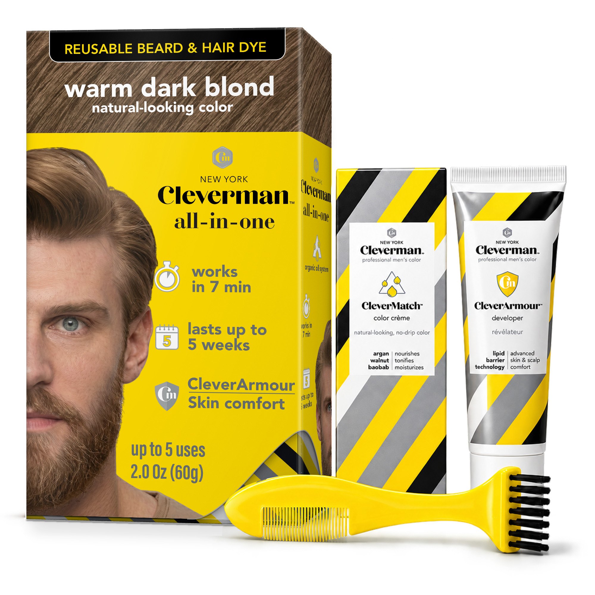 Warm Dark Blond Hair and Beard Dye