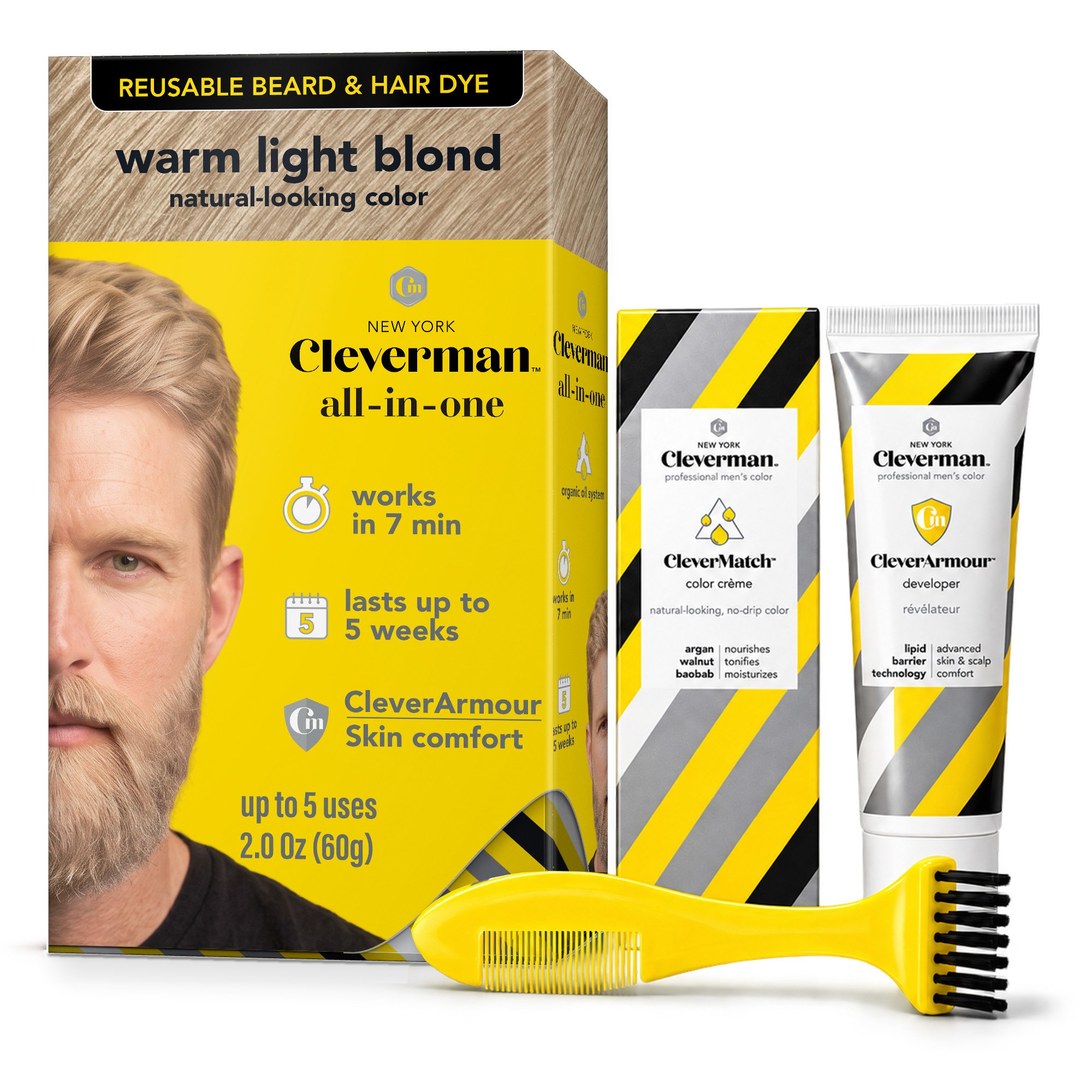 Warm Light Blond Hair and Beard Dye